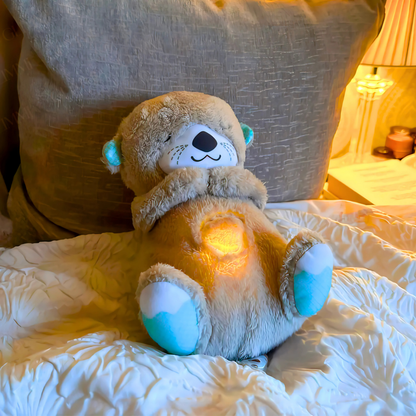 Max Bazaar Breathing Teddy Bear – Soothing Plush Toy with Music & Light