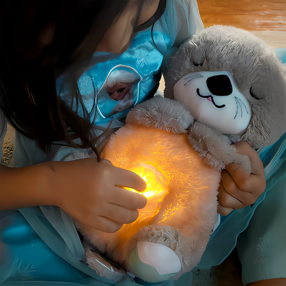 Max Bazaar Breathing Teddy Bear – Soothing Plush Toy with Music & Light