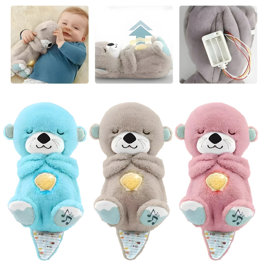 Max Bazaar Breathing Teddy Bear – Soothing Plush Toy with Music & Light