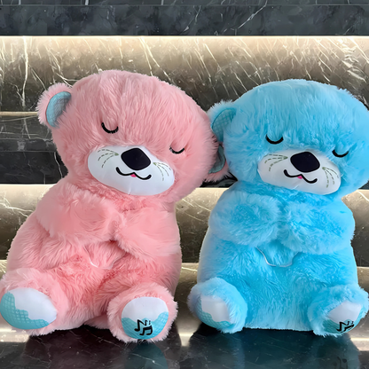 Max Bazaar Breathing Teddy Bear – Soothing Plush Toy with Music & Light