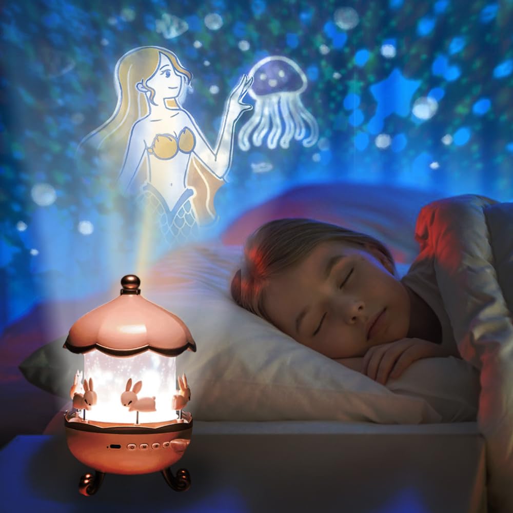 Rotating Cabin Projector Lamp (With Music)