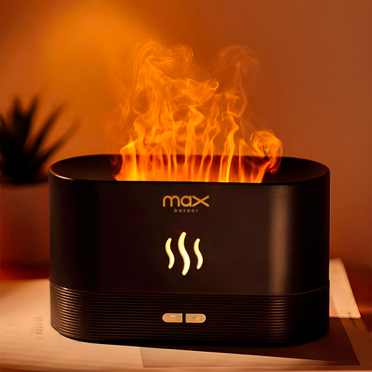 Flame Effect Humidifier Essential Oil Diffuser LED Simulated Fire Mist Portable Room Air Purifier  (Multicolour)