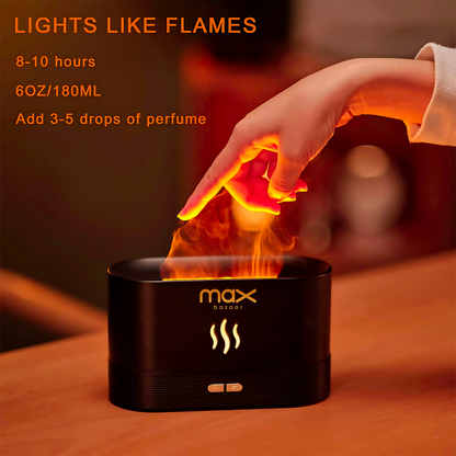 Flame Effect Humidifier Essential Oil Diffuser LED Simulated Fire Mist Portable Room Air Purifier  (Multicolour)
