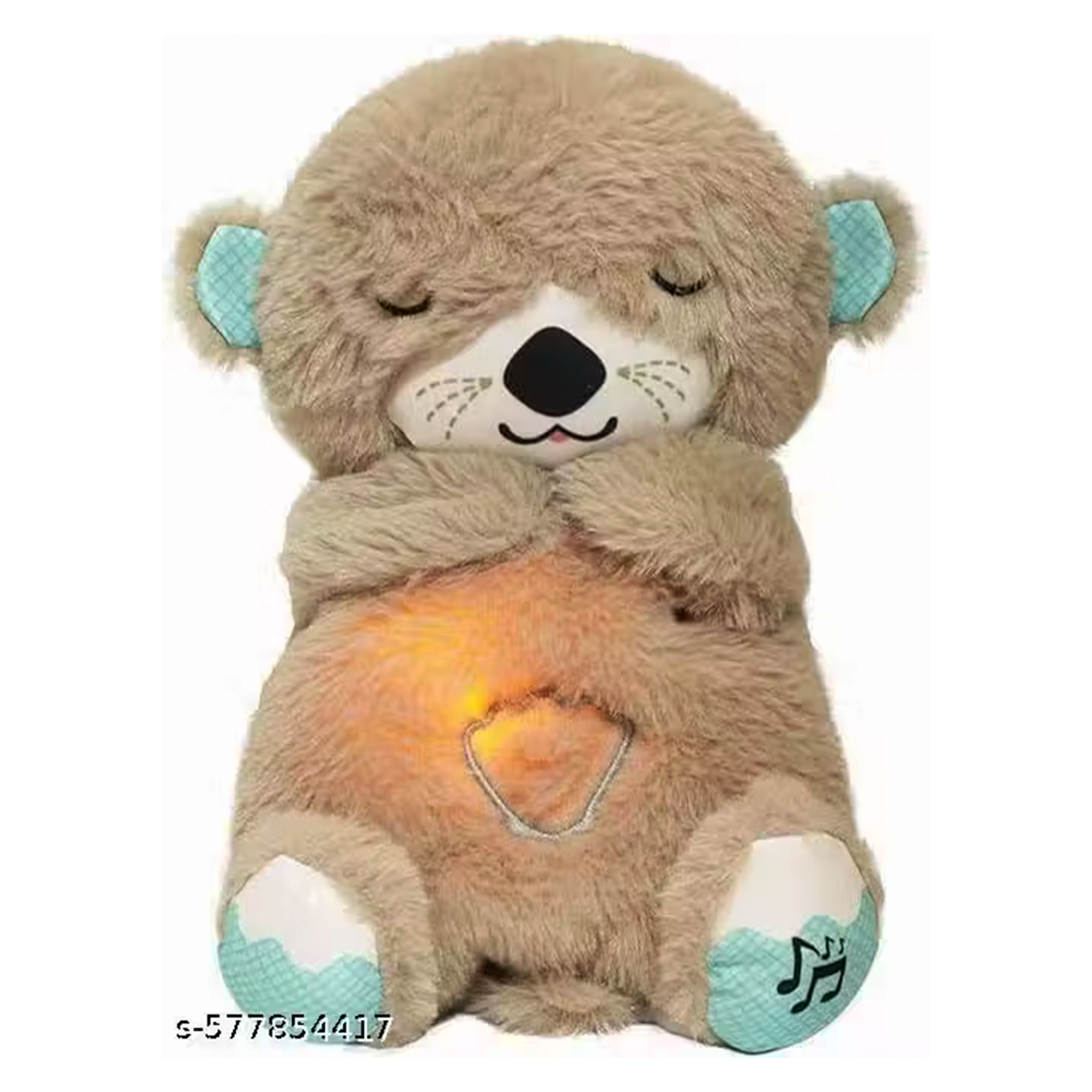 Max Bazaar Breathing Teddy Bear – Soothing Plush Toy with Music & Light